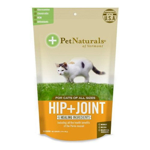Pet Naturals Of Vermont Hip and Joint Chews for Cats, 30 Ea